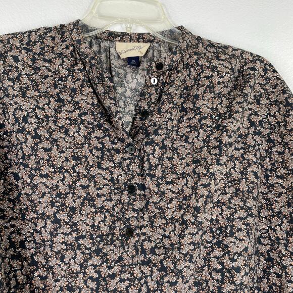 Universal Thread Black Brown Bohemian Quarter Button Down Blouse Women's XS - Picture 2 of 11